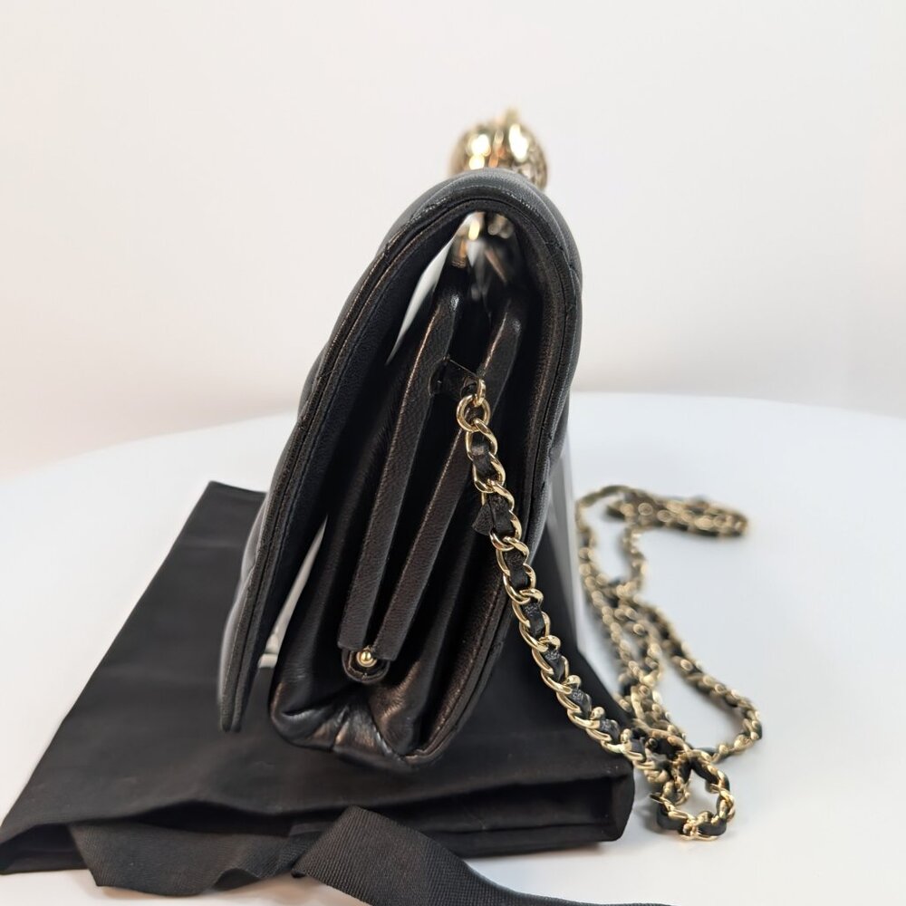 Chanel Vintage Rare "Around The World" Chain Clutch Crossbody Bag - Picture 7 of 16